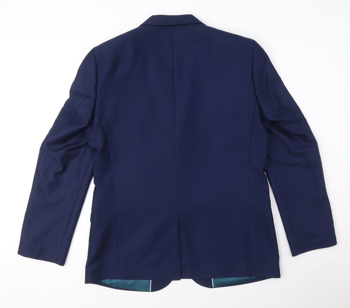 OneSix5ive Mens Blue Polyester Jacket Suit Jacket Size 40 Regular