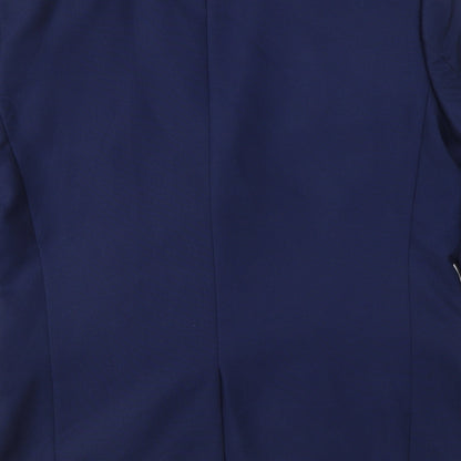 ONESIX5IVE5ive Mens Blue Polyester Jacket Suit Jacket Size 40 Regular