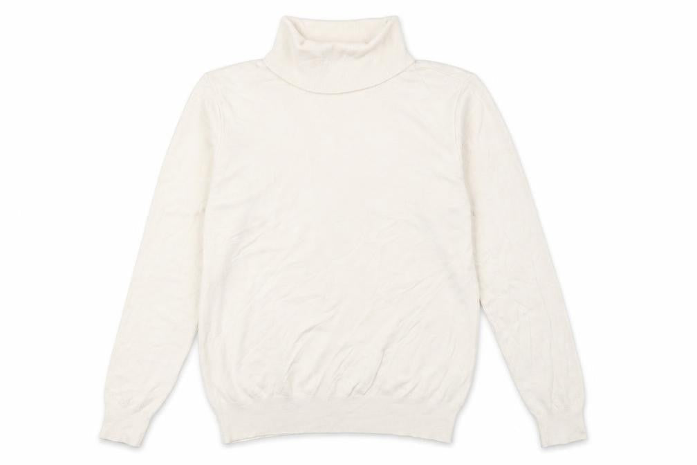 Marks & Spencer Womens Beige High Neck Viscose Pullover Jumper Size 12