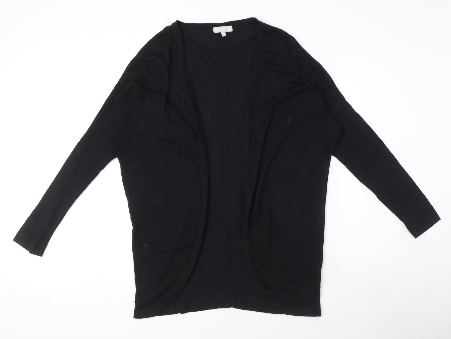Red Herring Womens Black V-Neck Cotton Cardigan Jumper Size 12