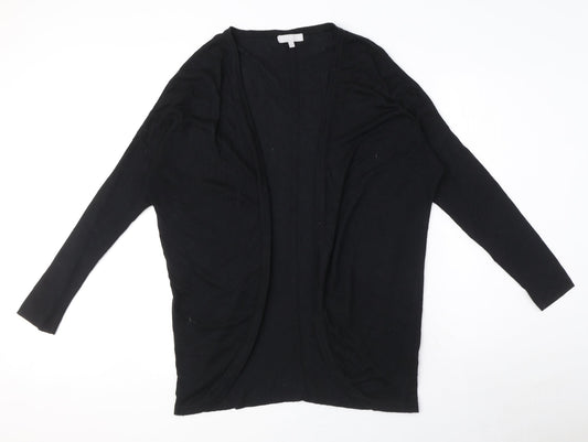 Red Herring Womens Black V-Neck Cotton Cardigan Jumper Size 12