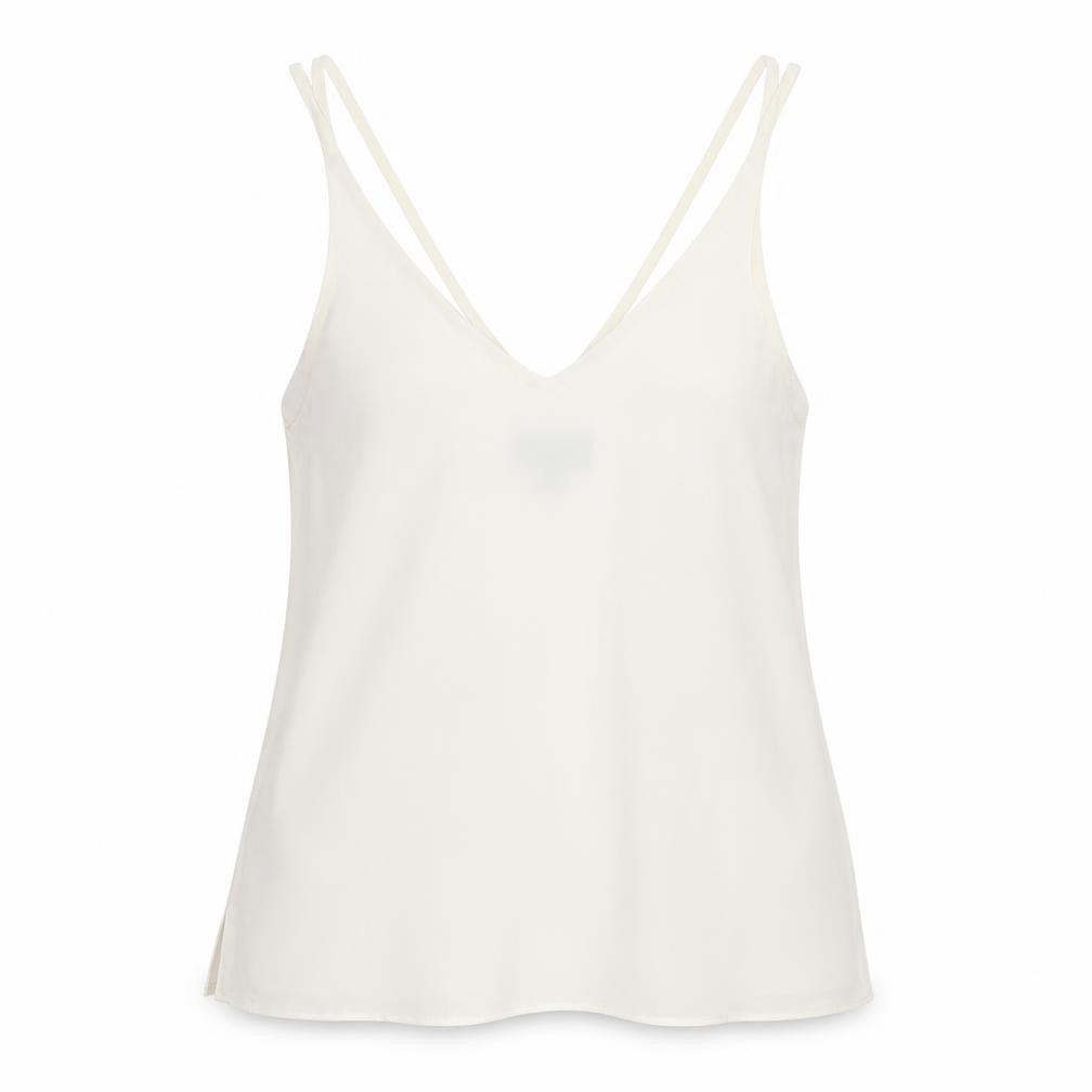 Topshop Womens White Polyester Camisole T-Shirt Size 12 V-Neck