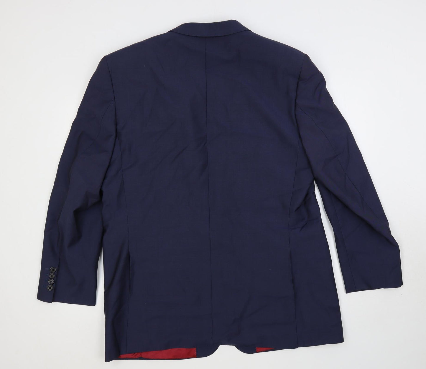 Nicholas Jones Mens Blue Wool Jacket Suit Jacket Size 46 Regular