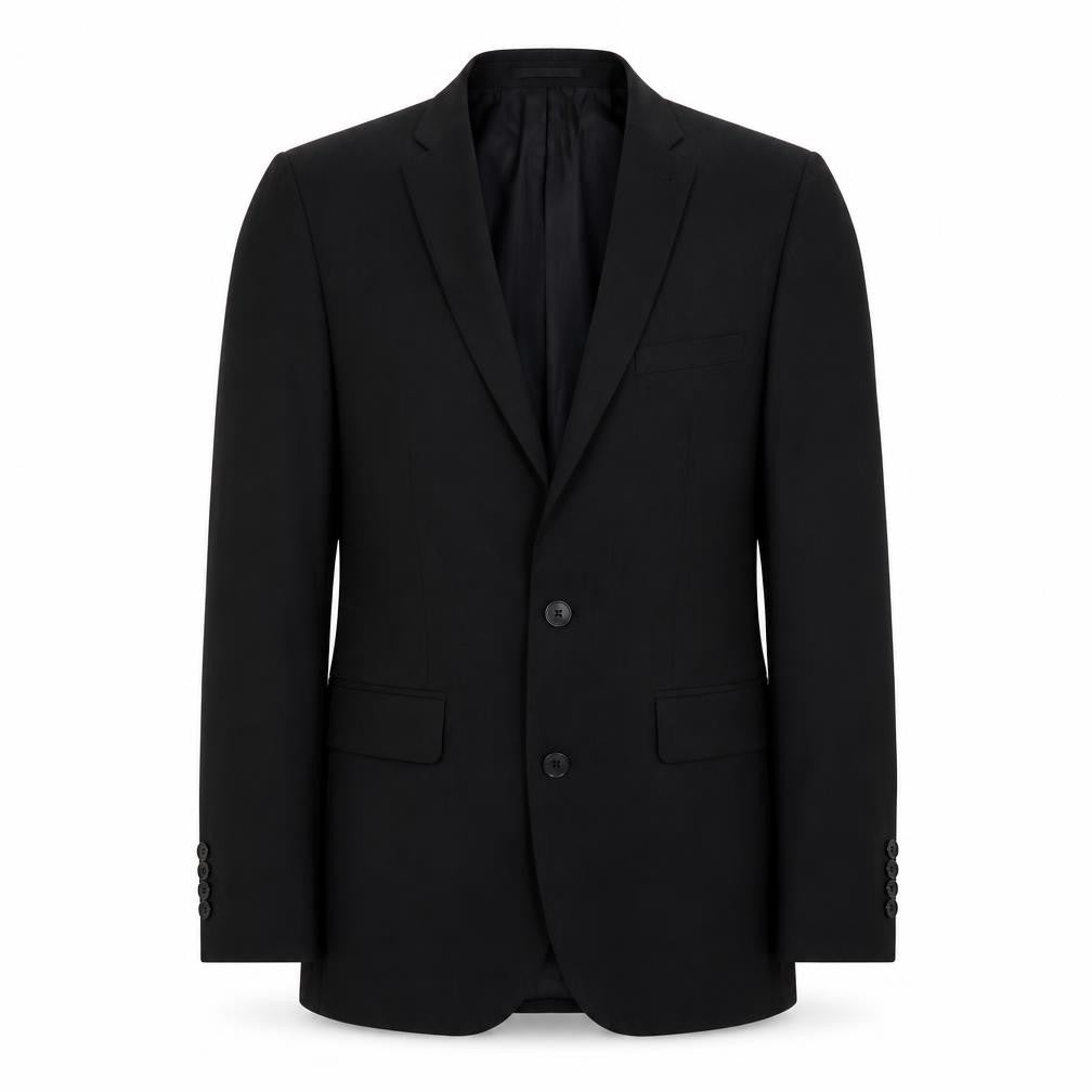 Fellini Mens Black Polyester Jacket Suit Jacket Size 36 Regular