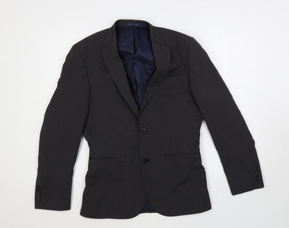 Next Mens Grey Polyester Jacket Suit Jacket Size 36 Regular