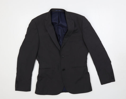 NEXT Mens Grey Polyester Jacket Suit Jacket Size 36 Regular
