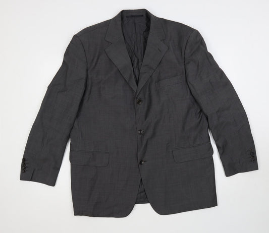 Cerruti Mens Grey Wool Jacket Suit Jacket Size 42 Regular
