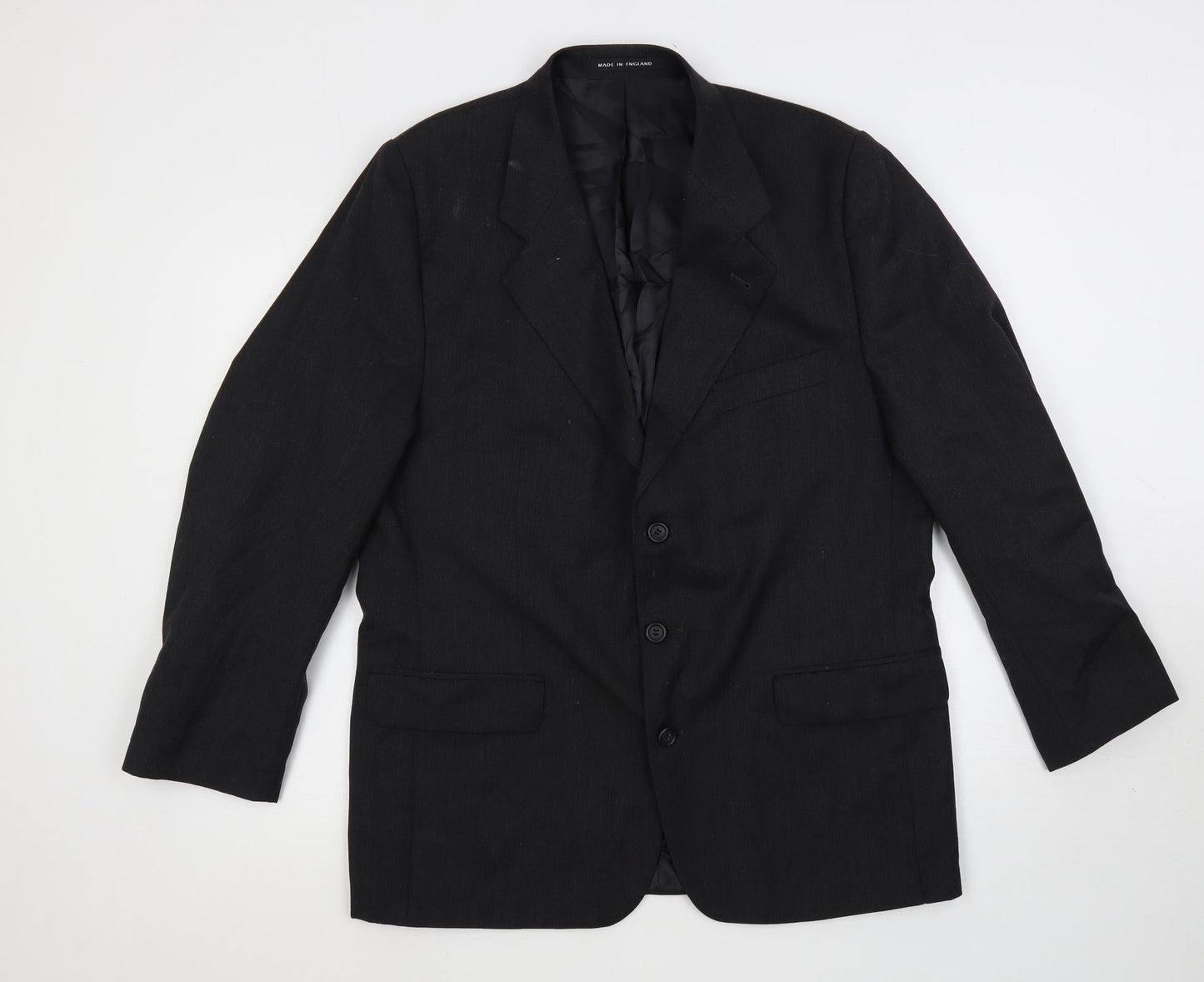 Continental Mens Black Wool Jacket Suit Jacket Size 42 Regular