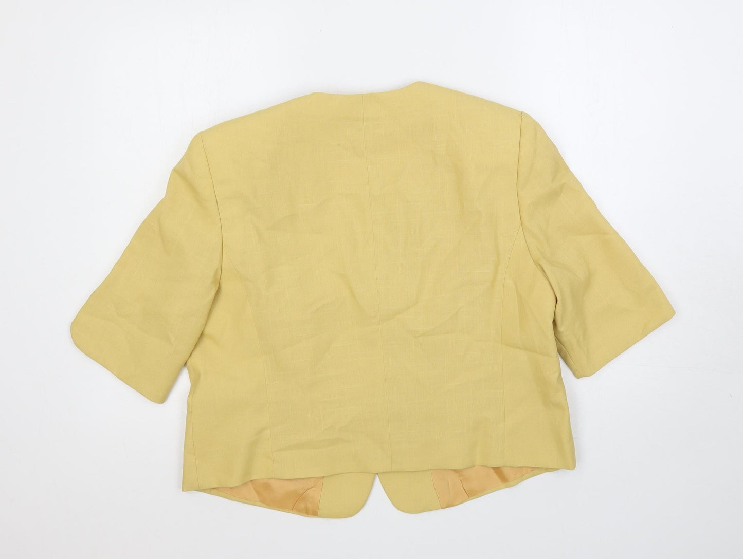 KlaraKollection Womens Yellow Jacket Blazer Size 16 Button