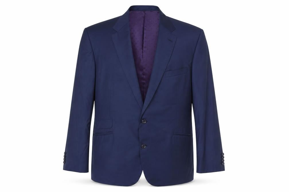 Harris & Howard Mens Blue Wool Jacket Suit Jacket Size 46 Regular