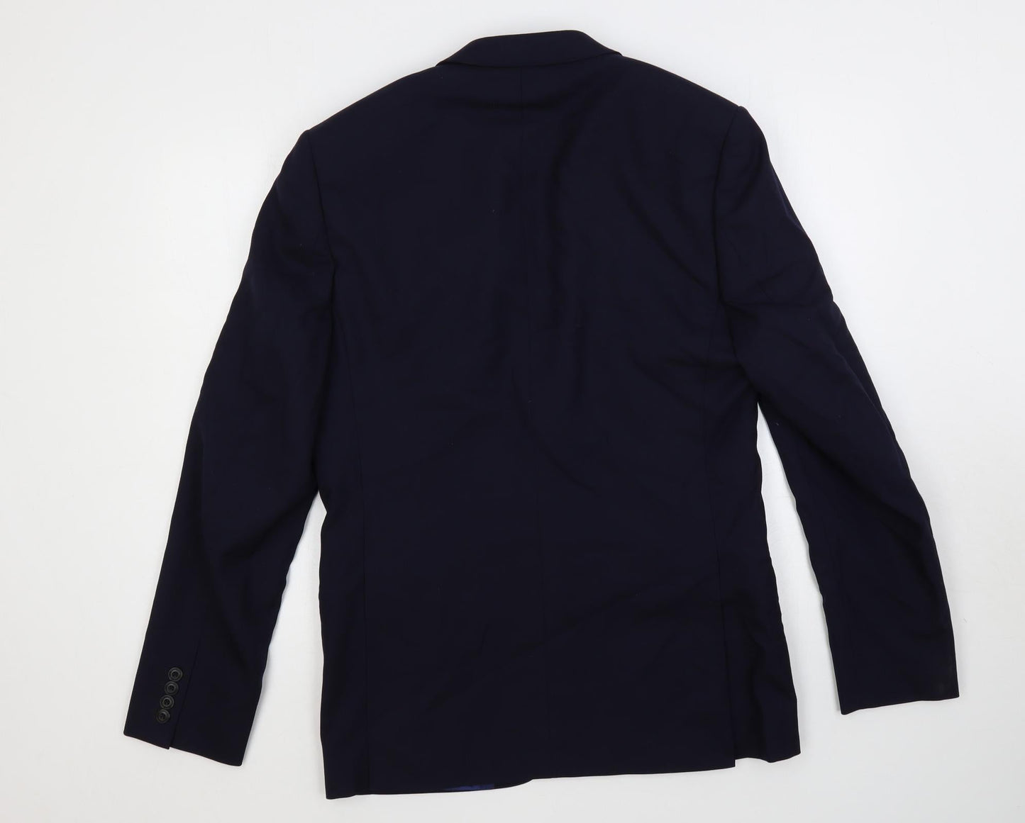 Marks and Spencer Mens Blue Wool Jacket Suit Jacket Size 40 Regular