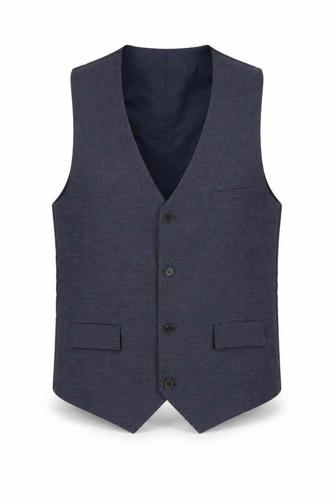 ASOS Mens Blue Polyester Jacket Suit Waistcoat Size 40 Regular