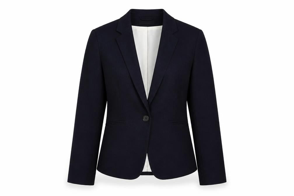 H&M Womens Blue Jacket Blazer Size 10 Button