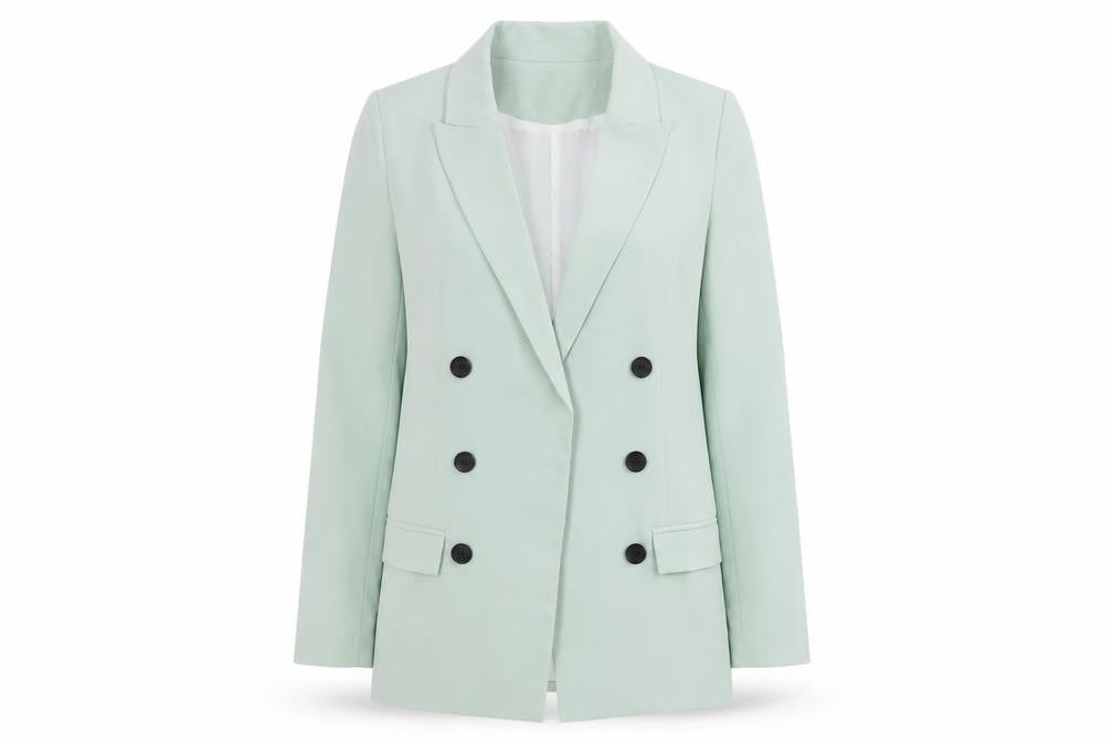 Missguided Womens Green Jacket Blazer Size 4 - Open