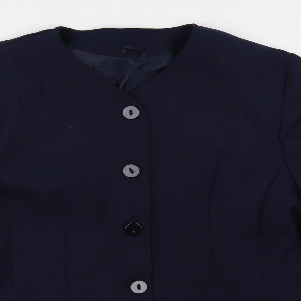 Debenhams Womens Blue Jacket Blazer Size 16 Button