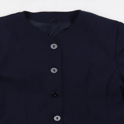 Debenhams Womens Blue Jacket Blazer Size 16 Button