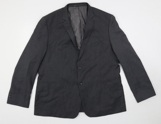 Goodsouls Mens Grey Polyester Jacket Suit Jacket Size 46 Regular