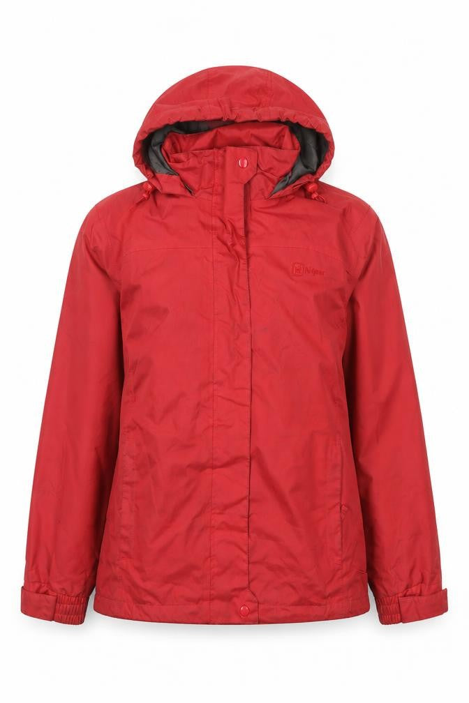 Hi Gear Womens Red Windbreaker Jacket Size 8 Zip - Technical
