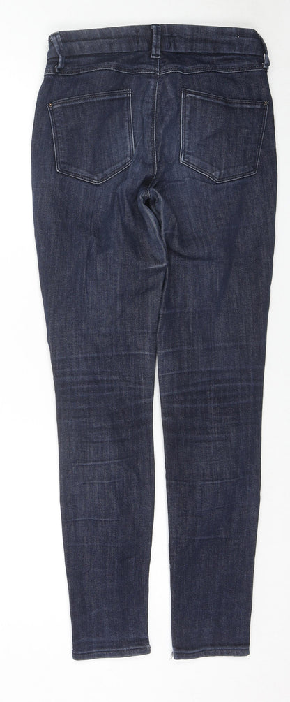 Marks & Spencer Womens Blue Cotton Jegging Jeans Size 8 L38 in Regular Zip