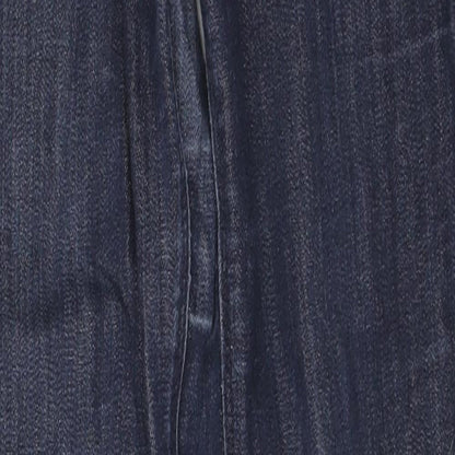 Marks & Spencer Womens Blue Cotton Jegging Jeans Size 8 L38 in Regular Zip