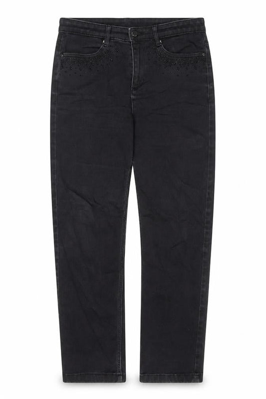 Per Una Womens Black Cotton Skinny Jeans Size 32 in L27 in Regular Zip