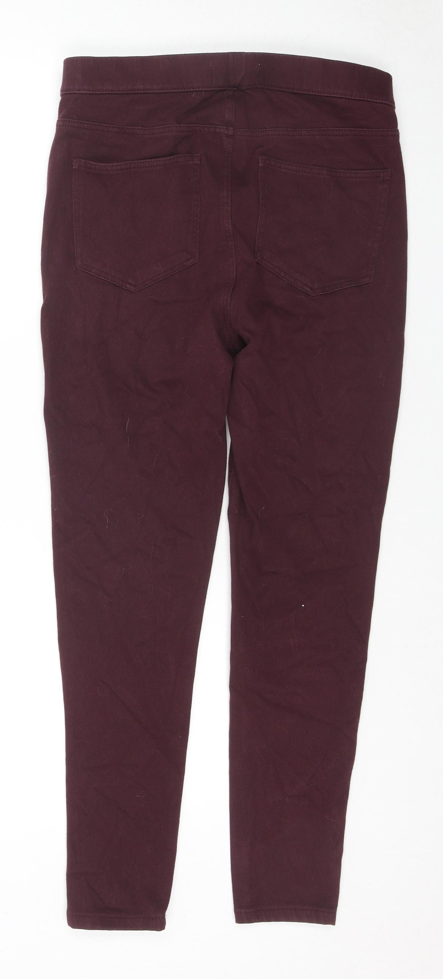 Marks and Spencer Womens Red Cotton Jegging Jeans Size 12 L26 in Regular