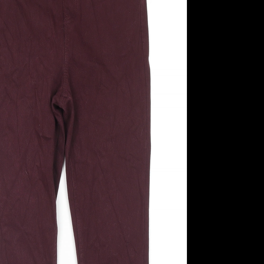 Marks and Spencer Womens Red Cotton Jegging Jeans Size 12 L26 in Regular