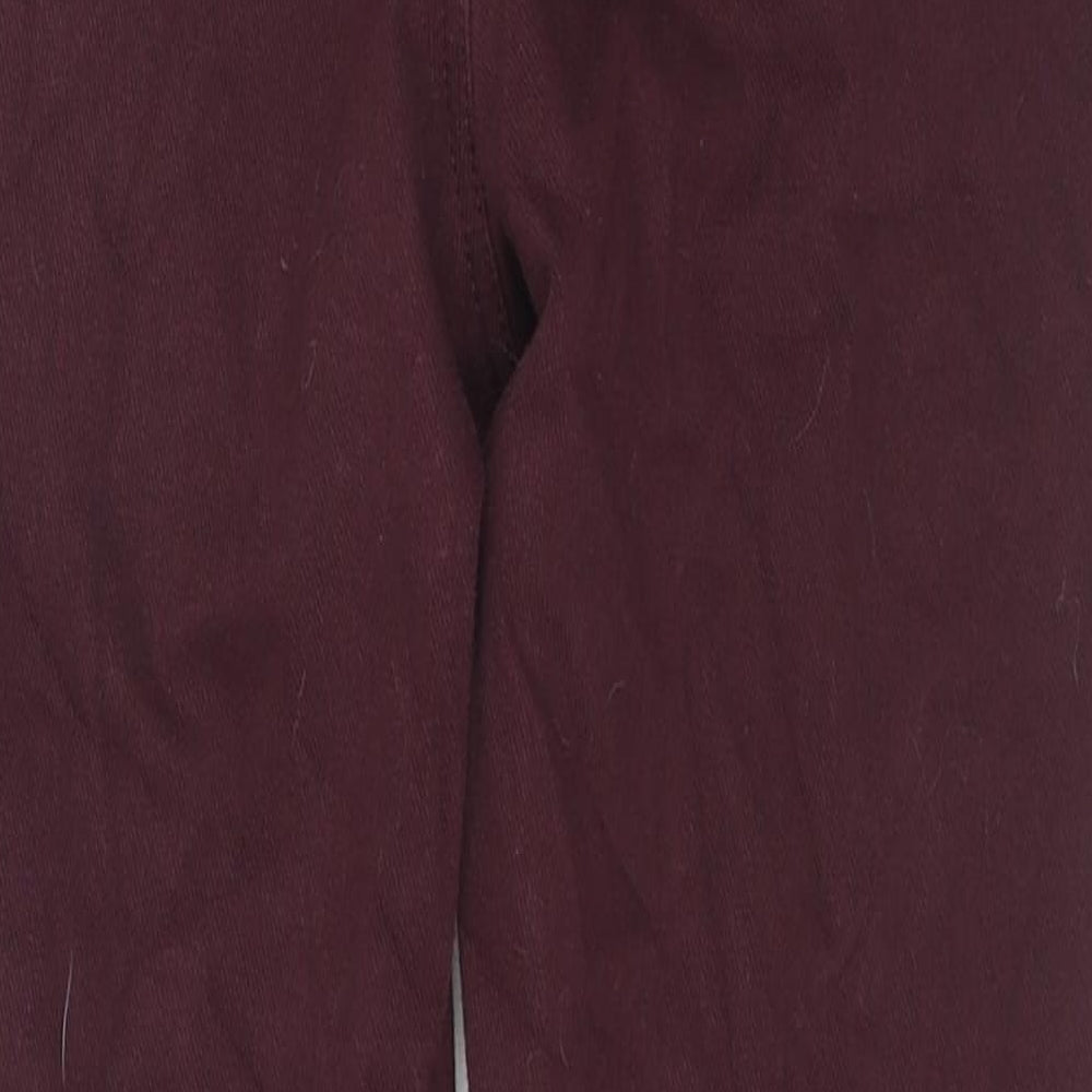 Marks and Spencer Womens Red Cotton Jegging Jeans Size 12 L26 in Regular