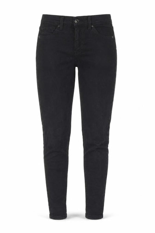 Marks & Spencer Womens Black Cotton Skinny Jeans Size 26 in L30 in Regular Zip