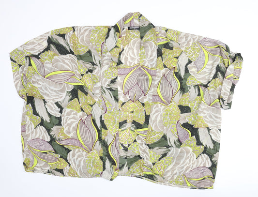 Preloved Fashion Union Womens Multicoloured Floral Polyester Kimono Blouse Size S V-Neck - Front