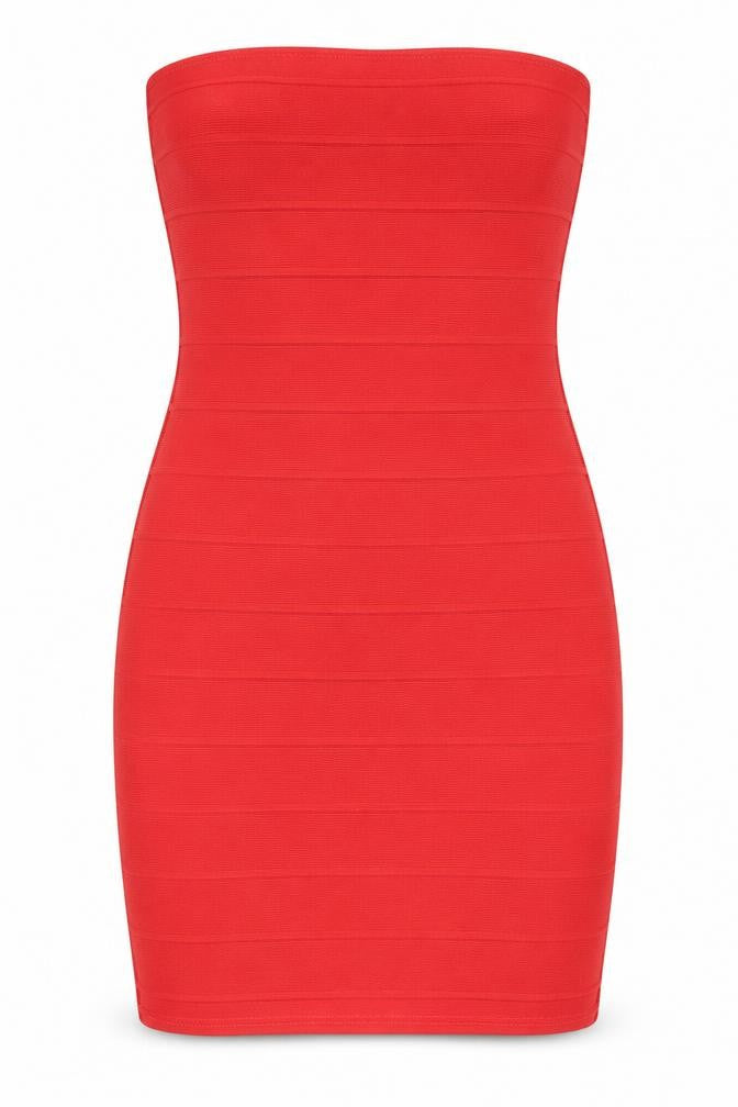 Missguided Womens Red Polyester Mini Size 10 Square Neck Pullover