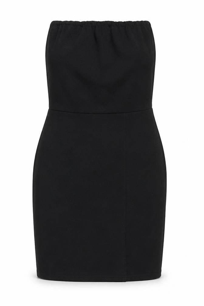 Boohoo Womens Black Polyester Mini Size 10 Square Neck Pullover