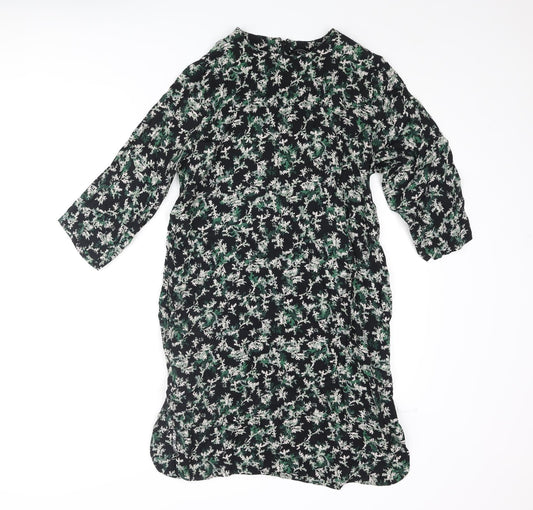& Other Stories Womens Multicoloured Geometric Viscose Shift Size 8 Round Neck Zip