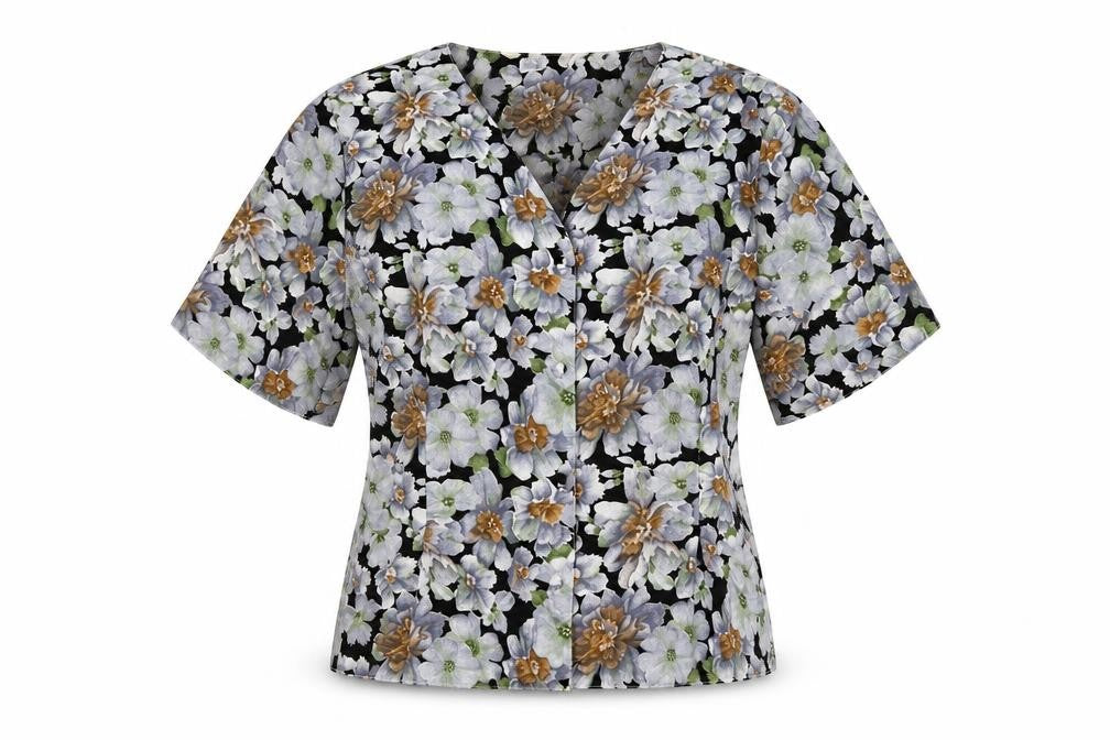 Amalita Womens Multicoloured Floral Polyester Basic Blouse Size 16 V-Neck