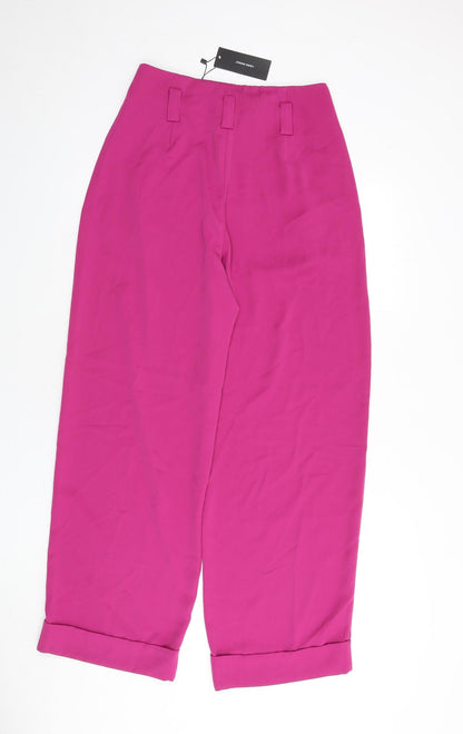 Vero Moda Womens Purple Polyester Trousers Size 8 L28 in Regular Zip