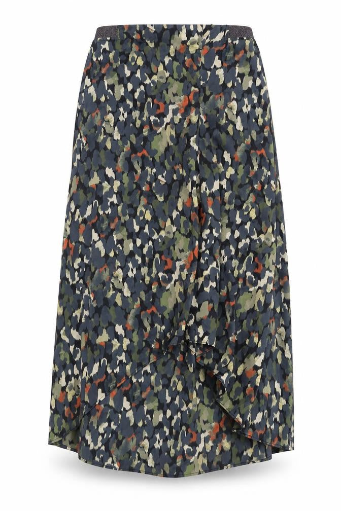 Trend Womens Multicoloured Geometric Polyester A-Line Skirt Size 28 in