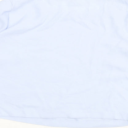 River Island Womens Blue Polyester Basic Blouse Size 6 Round Neck - Zip Sleeves