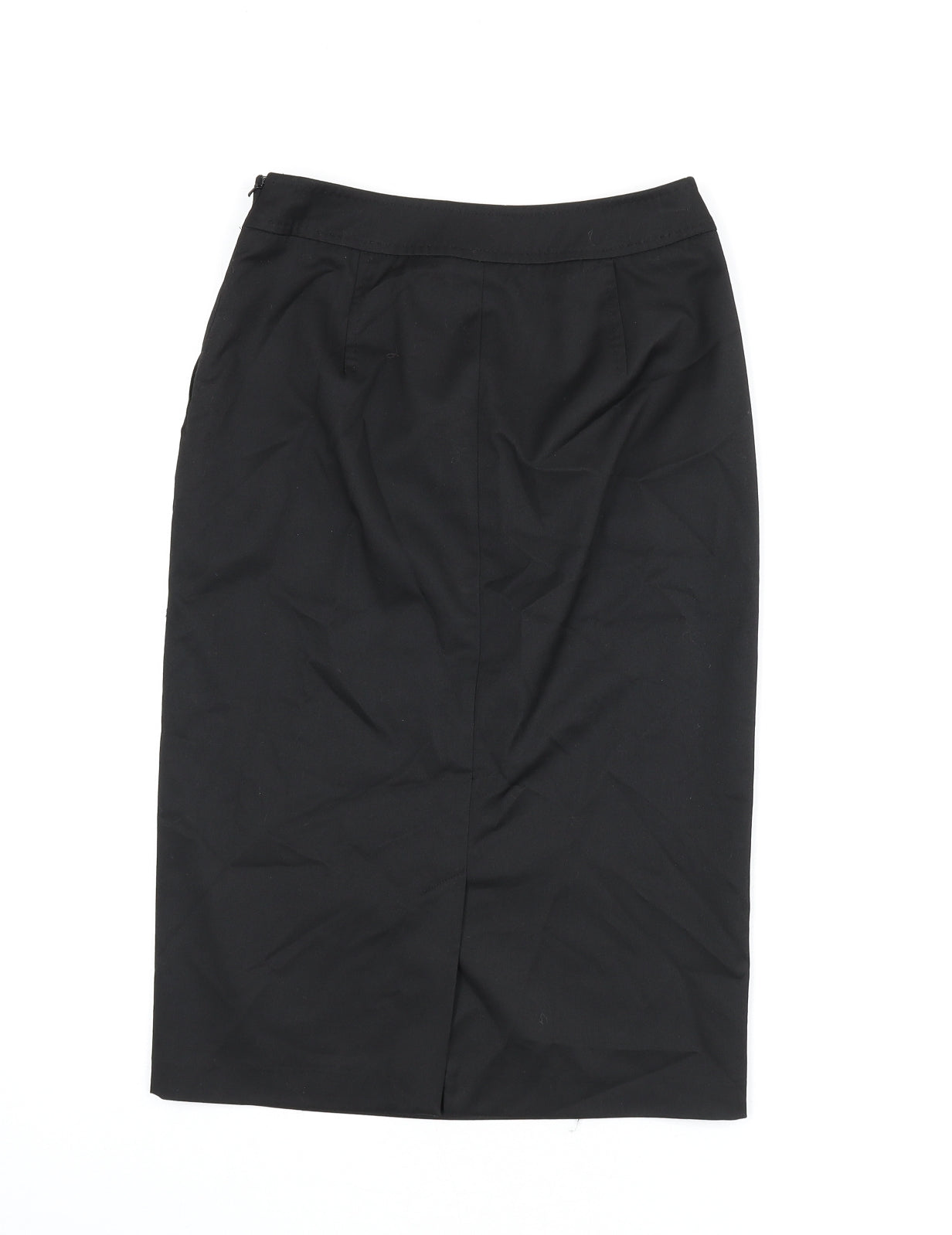 Warehouse Womens Black Polyester Straight & Pencil Skirt Size 6 Zip - Slit