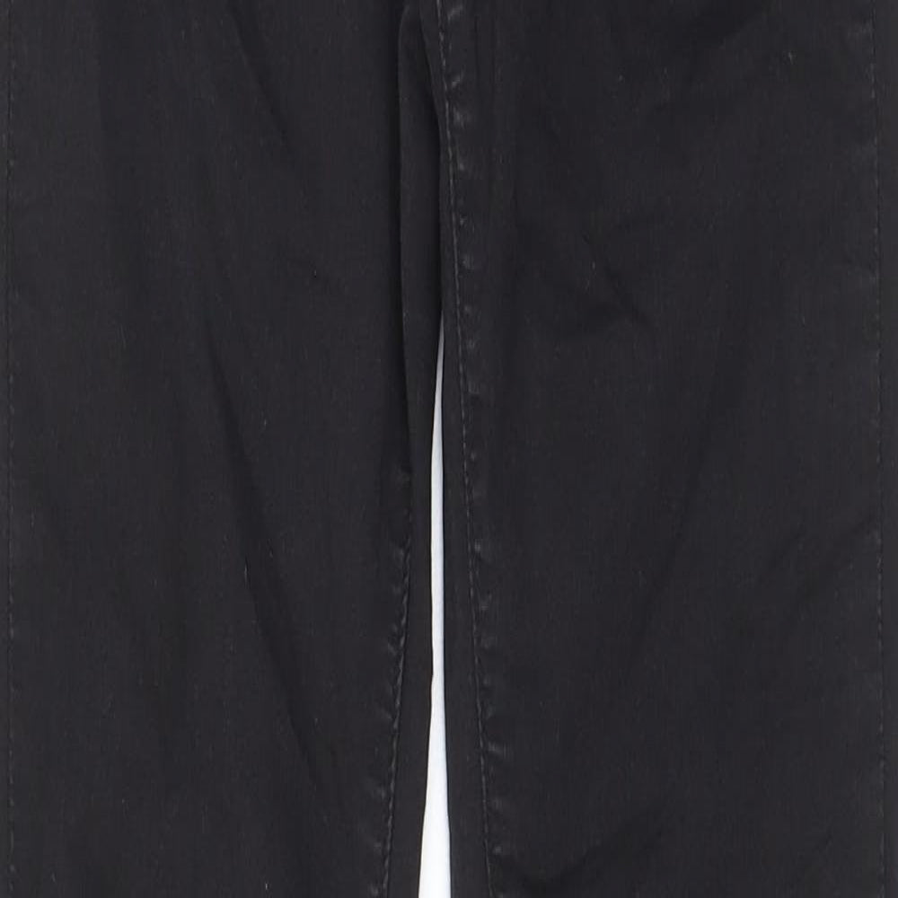 Warehouse Womens Black Cotton Skinny Jeans Size 10 L28 in Regular Zip - Pockets, Belt Loops