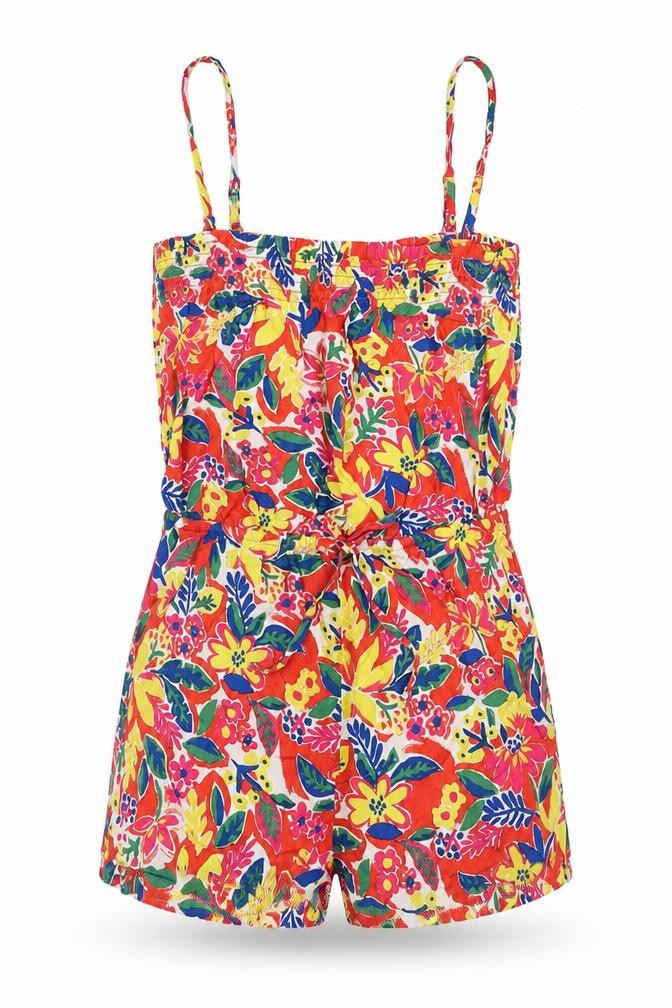 Marks & Spencer Womens Multicoloured Floral Viscose Playsuit One-Piece Size 8 Pullover