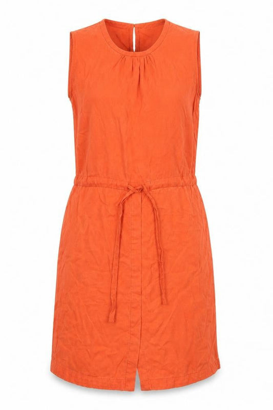 Gap Womens Orange Lyocell Tank Dress Size M Round Neck Button