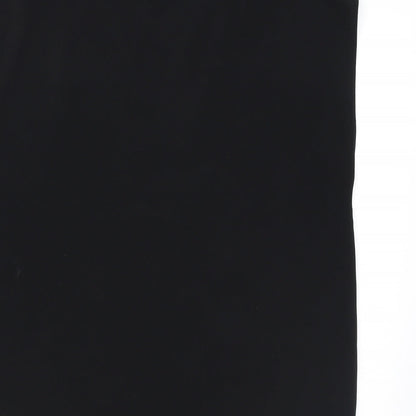 H&M Womens Black Polyester Basic Blouse Size 12 V-Neck