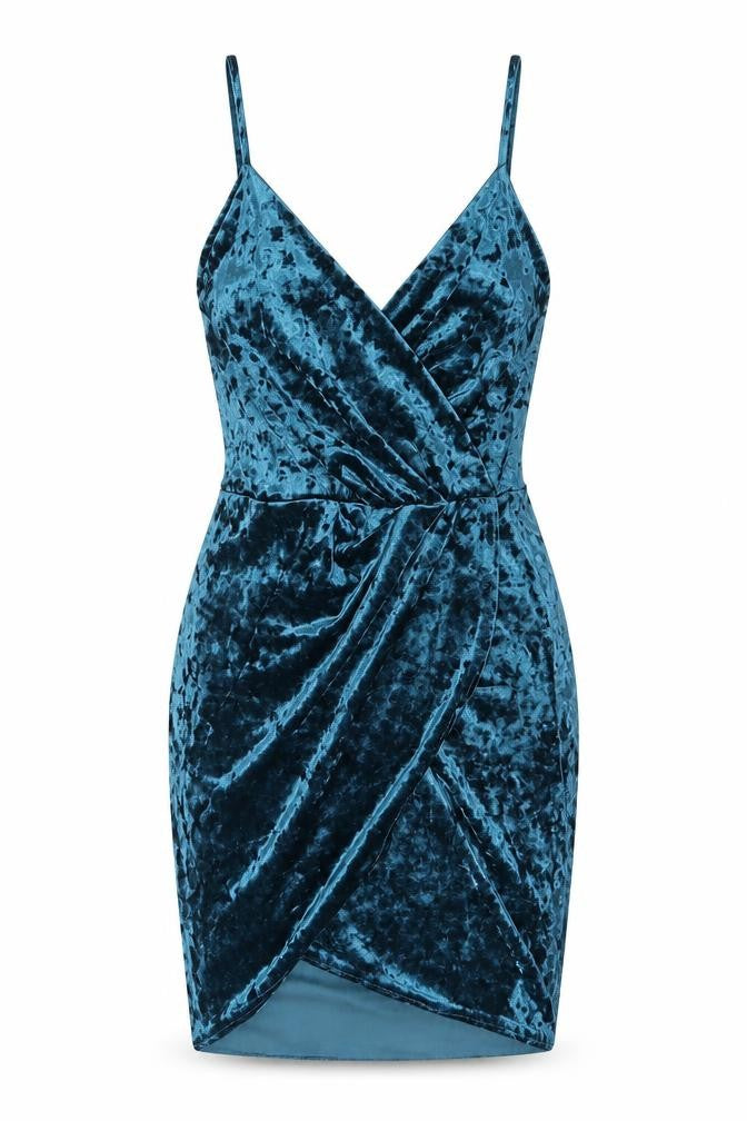 New Look Womens Blue Polyester Bodycon Size 8 V-Neck Pullover
