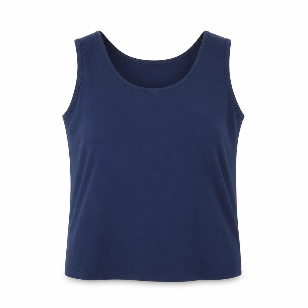 Debenhams Womens Blue Polyester Basic Tank Size 12 Scoop Neck