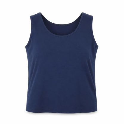 Debenhams Womens Blue Polyester Basic Tank Size 12 Scoop Neck