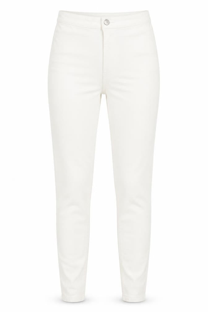 Marks and Spencer Womens White Cotton Skinny Jeans Size 10 L29 in Regular Zip