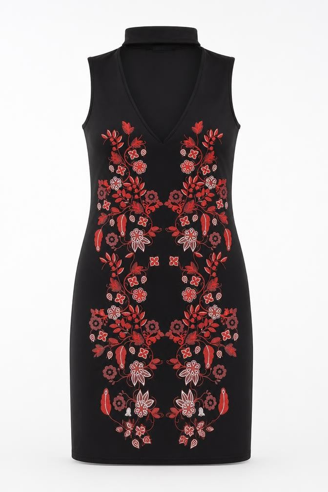 Missguided Womens Black Polyester Bodycon Size 10 Mock Neck Pullover - Keyhole neck
