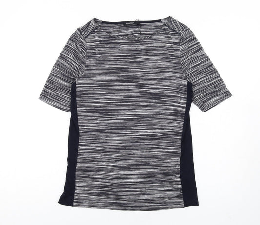 Autograph Womens Blue Viscose Basic T-Shirt Size 12 Scoop Neck