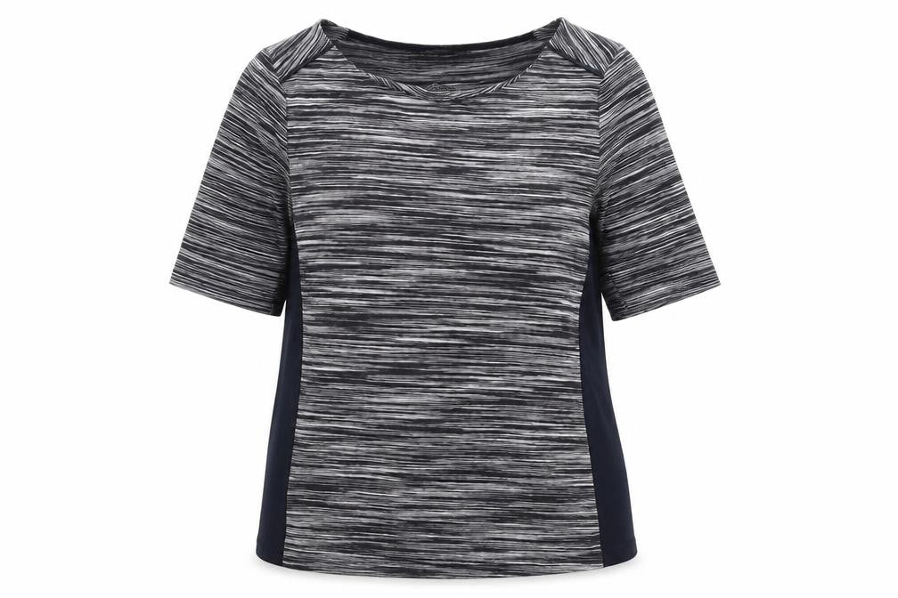 Autograph Womens Blue Viscose Basic T-Shirt Size 12 Scoop Neck