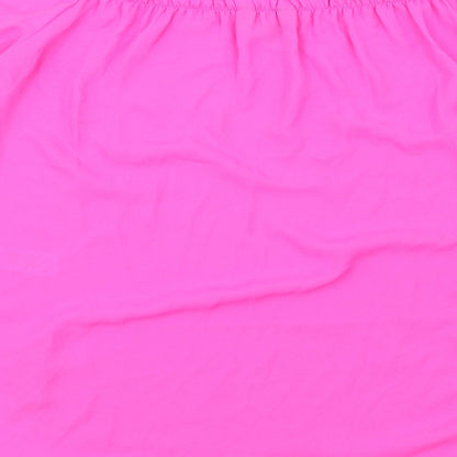 New Look Womens Pink Polyester Basic Blouse Size 12 Off the Shoulder